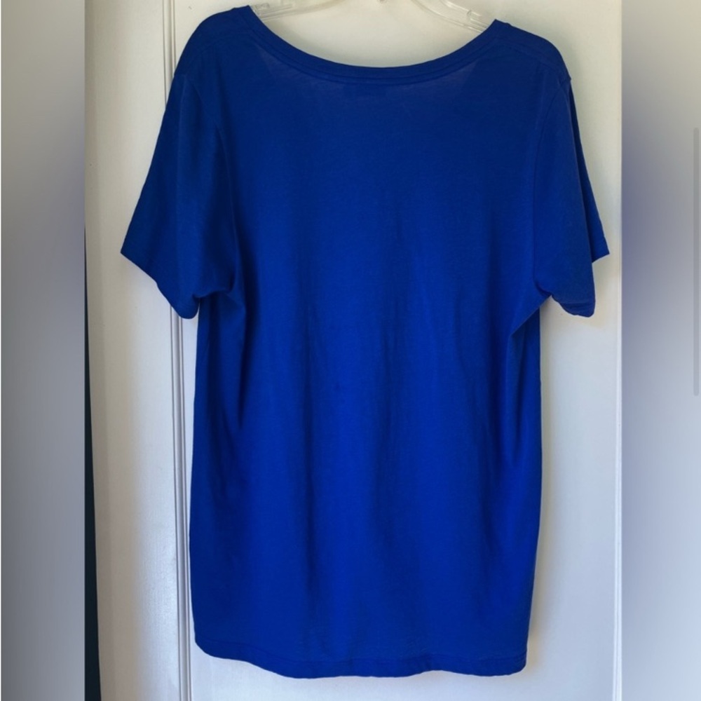 Vince Essentials V Neck Tee Royal Blue L - Picture 3 of 7